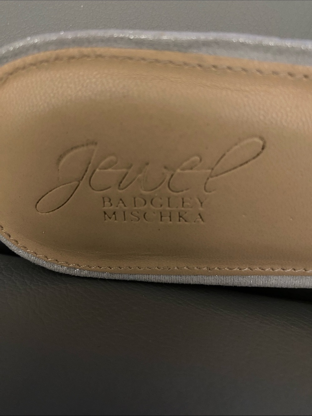 J. Crew Silver Crystal-Strap Slide Sandals - Picture 3 of 4
